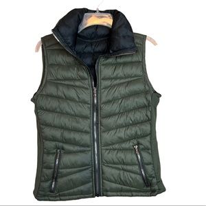 Women's Green Quilted Vest